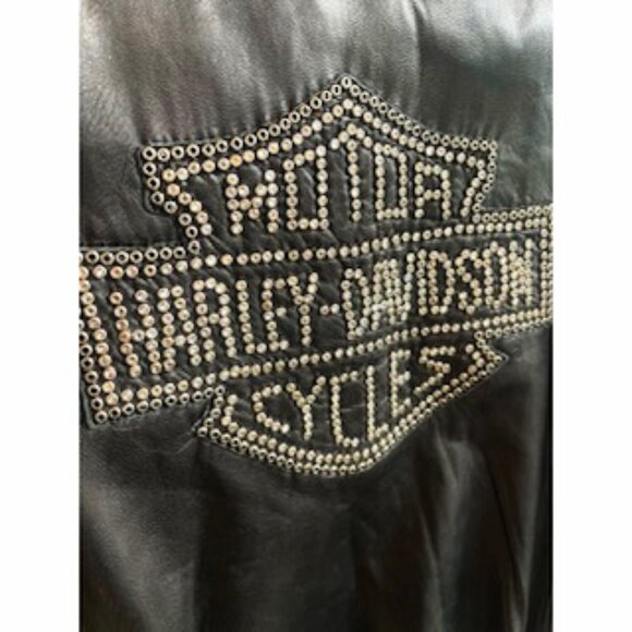NWT*HARLEY DAVIDSON BUTTER SOFT BLACK VEST/TOP EMBELLISHED BACK! M - Picture 4 of 6